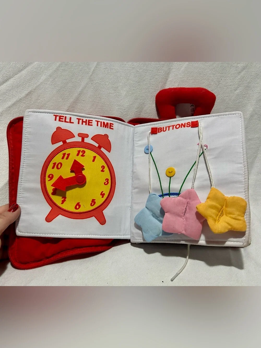deMoca My Quiet Book Red Montessori Busy Book Toddler Activity Book